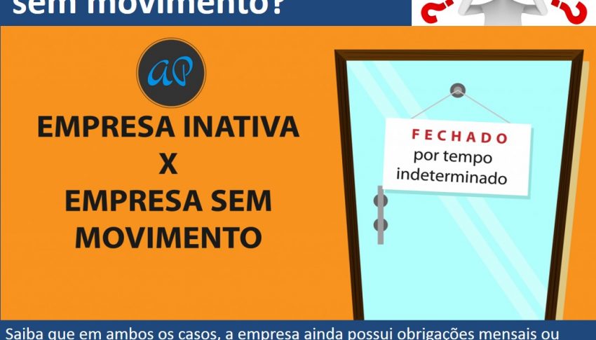 As obrigações das “empresa inativa” e “empresa sem movimento”