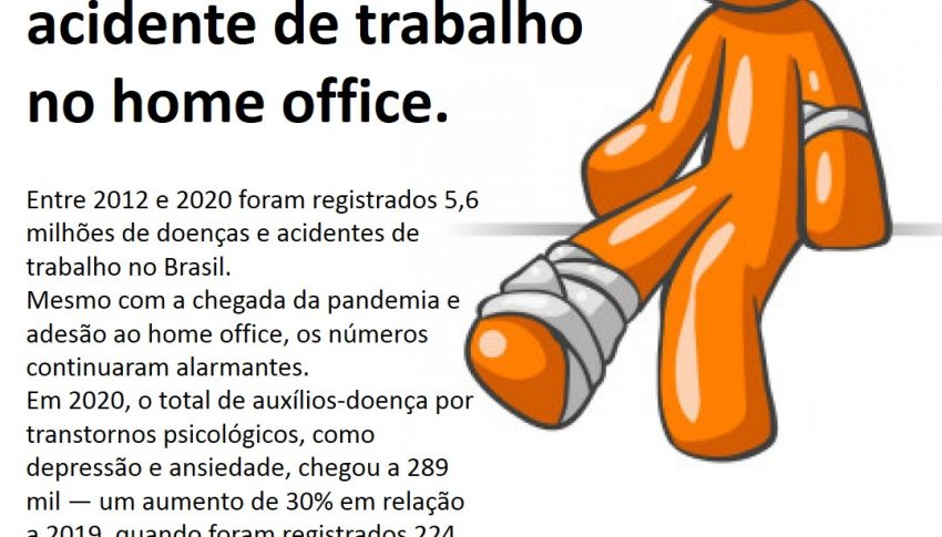 Empregador pode ser responsável por acidente de trabalho no home office.