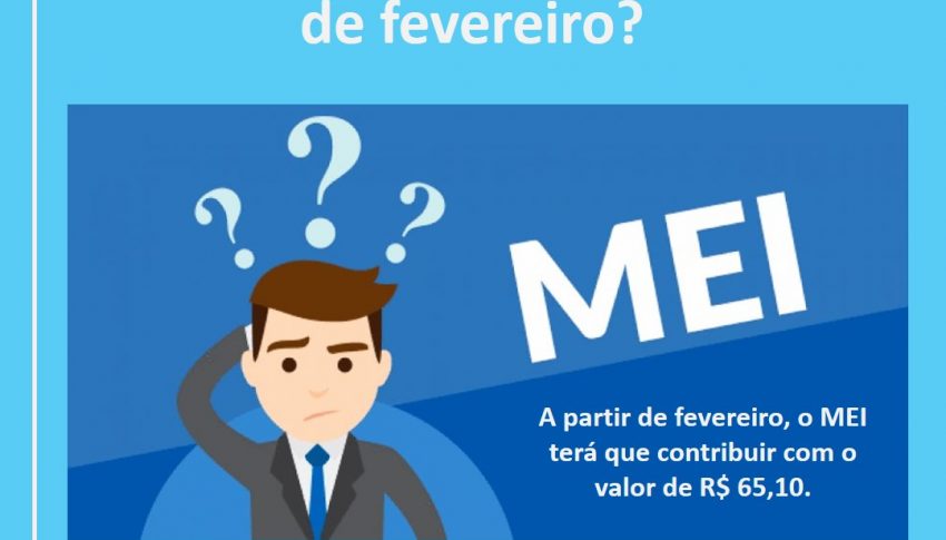 Qual será o valor da contribuição do MEI a partir de fevereiro?