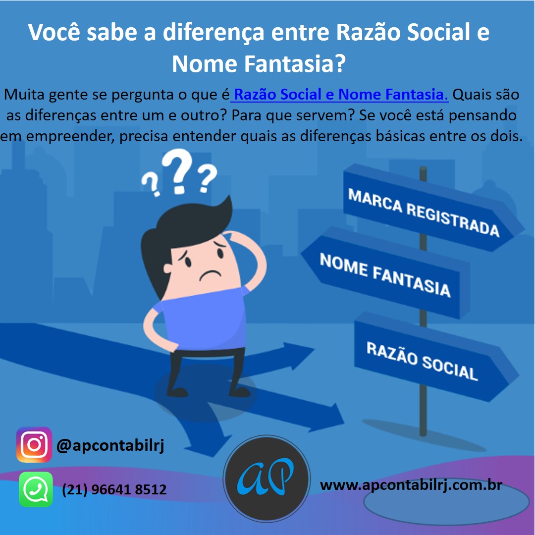 Você sabe a diferença entre Razão Social e Nome Fantasia Ap Contábilrj